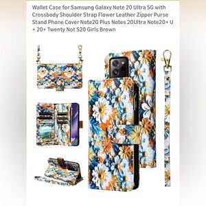 Floral Wallet Case for Samsung Galaxy S20 - Multicolor